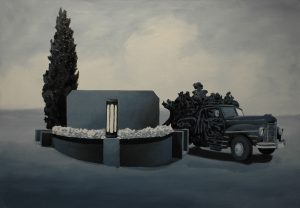 Múza funebráka, 2014, olej na plátně, 70×100,5cm